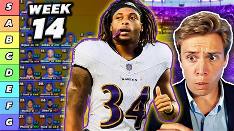 Top Running Back Rankings Tiers Week Youtube