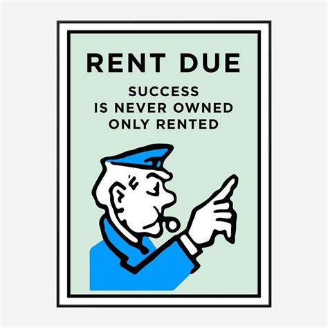 Rent Is Due Art Print