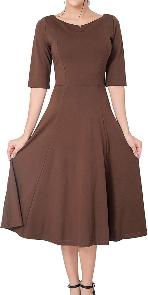 Comprar Marycrafts Women 039 S Fit Flare Tea Midi Dres En USA Desde