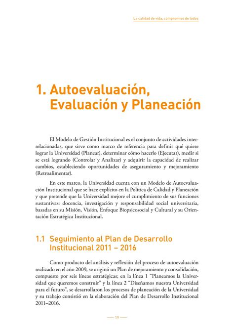 Plan De Desarrollo Institucional By Universidad El Bosque