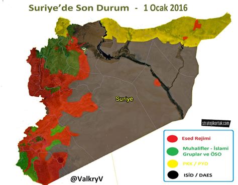 Suriye De Son Durum Haritas Ocak Stratejik Ortak