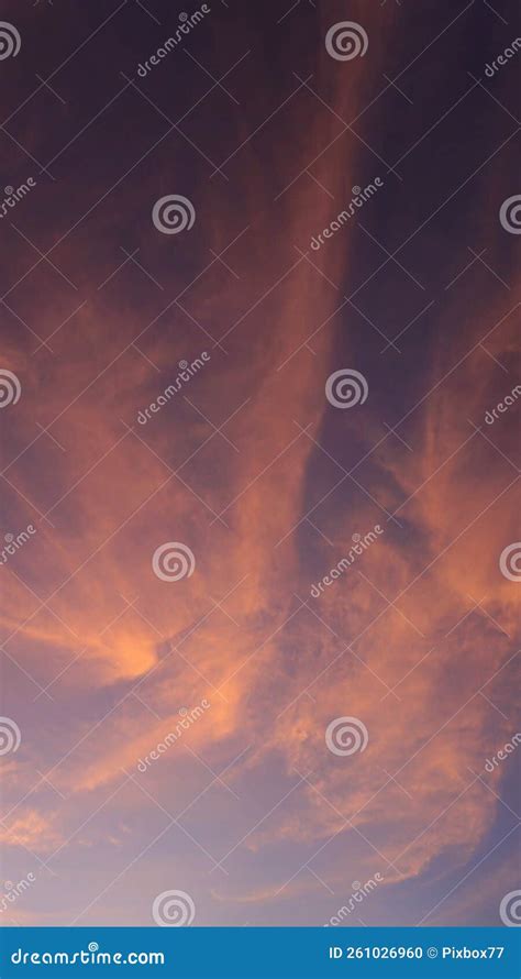 Dramatic Sky With Clouds Twilight Sky Background Stock Photo Image