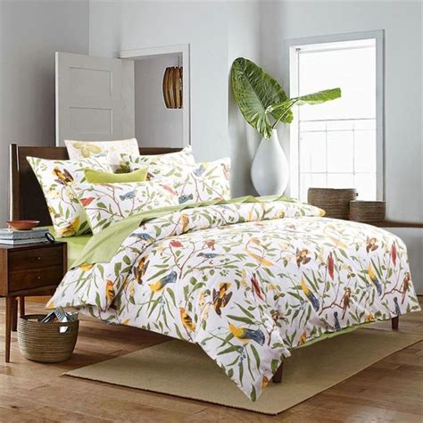 Vintage Botanical Flower Print Bedding 400tc Cotton Sateen Romantic