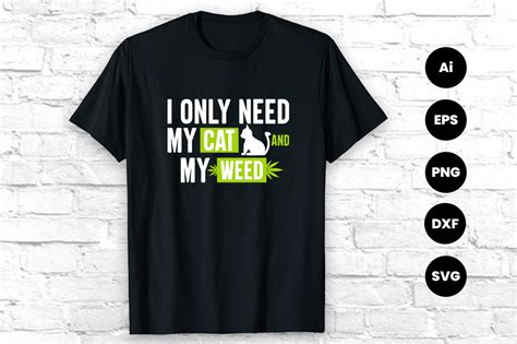 Cat Weed Vector T-shirt Design Graphic by creativehafizul · Creative ...