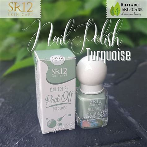 Jual NAIL POLISH Peel Off SR12 Turquoise Kutek Halal Muslimah Bisa