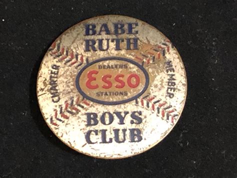 Sold Price Vintage Esso Babe Ruth Boy S Club Pin Hof Invalid Date Est