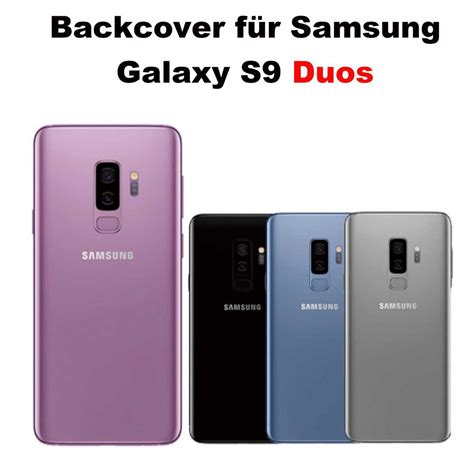 Samsung Galaxy S9 G960F Akkudeckel Glas Backcover Rückseite DUOS ...