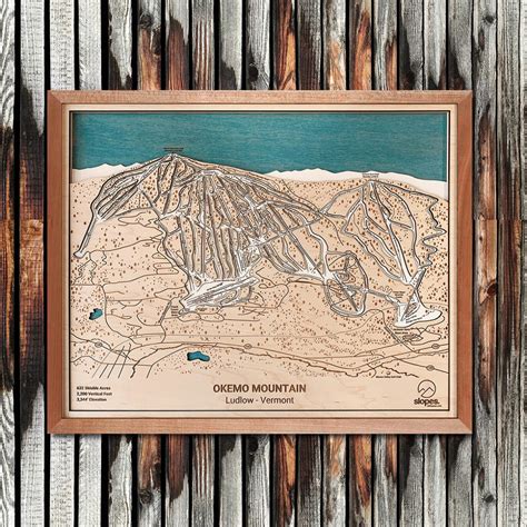 D Ski Resort Trail Map Art Wooden Ski Decor For Your Home Or Office