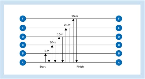 The figure above shows how the 5-m multiple shuttle run test should be... | Download Scientific ...