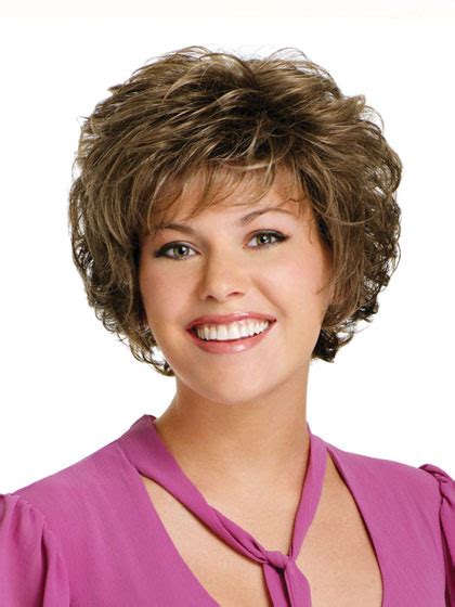 Sassy Brown Curly Short Classic Wigs Classic Ladies Wig