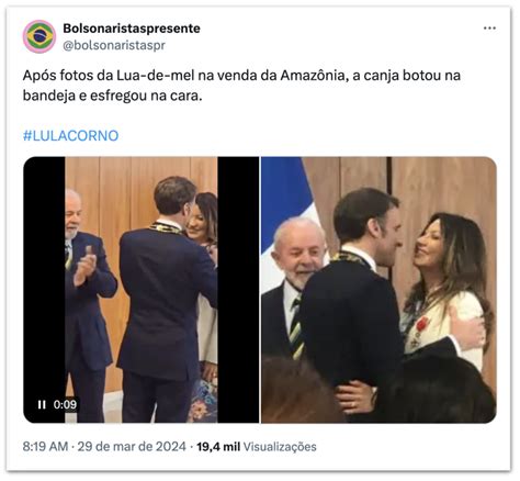 Lulacorno Hashtag Viraliza Ap S Fotos De Janja E Macron