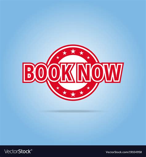 Book Now Label Red Color Isolated On White Vector Image