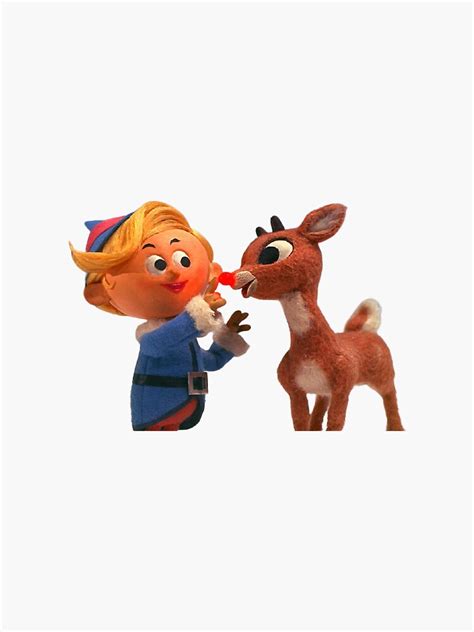 "Hermey and Rudolph The Red-Nosed Reindeer " Sticker for Sale by ...