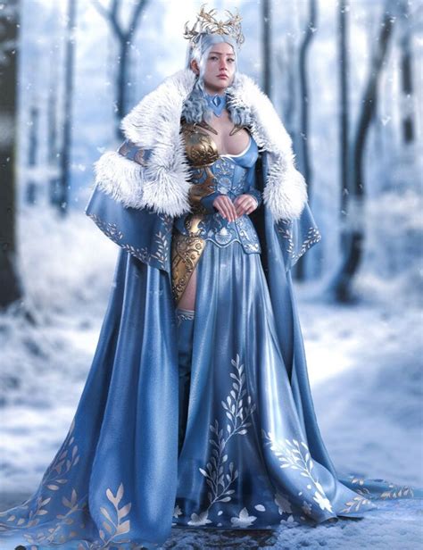 Dforce Snowflake Queen Outfit For Genesis 9 Daz 3d And Poser Download Free