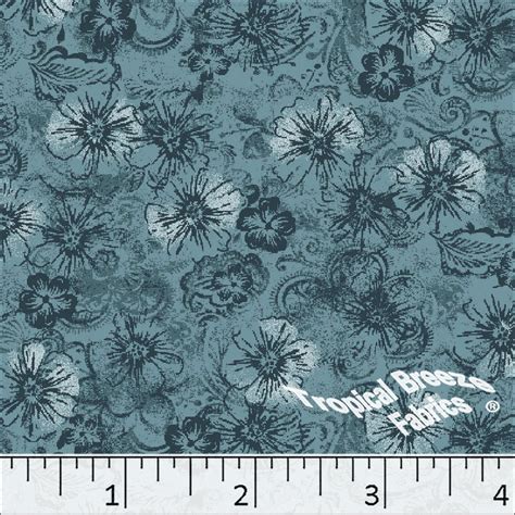 Tropical Breeze Fabrics Poly Cotton Large Floral Print Dress Fabric