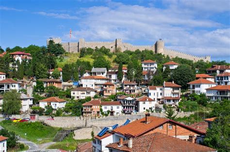 Paysage Urbain D Ohrid Mac Doine Photo Stock Image Du Montagne