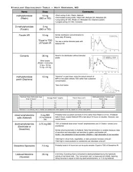 Stimulant Dose Equivalents