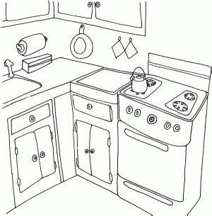 Cocina Para Colorear