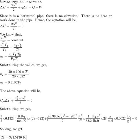 Nitrogen Flows At Steady State Through A Horizontal Insulat Quizlet