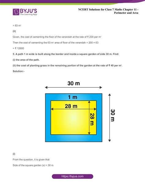 Ncert Solutions For Class 7 Maths Chapter 11 Perimeter And Area Download Free Pdf