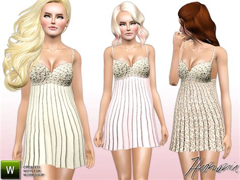 The Sims Resource Pearl Embellished Bra Dress