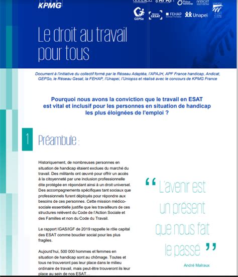 Les ESAT Le Droit Au Travail Pour Tous GEPSo