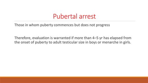 Delayed Puberty Etiology Diagnostic Approach Ppt