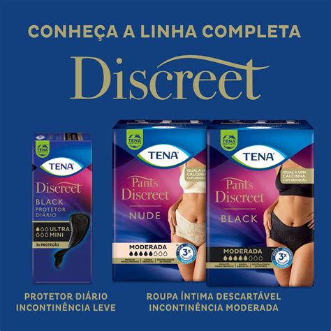 Calcinha Descartável Tena Pants Discreet Nude P M 16 Unidades