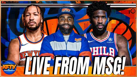 Knicks Vs Sixers Reactions Live From Msg Youtube