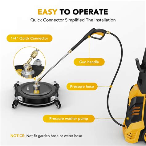 Eveage Inch Pressure Washer Surface Cleaner Black Eveage