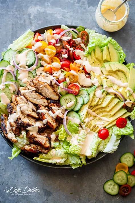 Grilled Cajun Chicken Salad With Creamy Cajun Dressing Cafe Delites