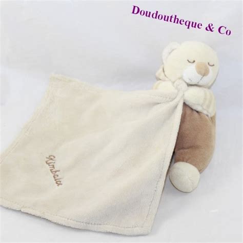 Doudou Bear Handkerchief Bear Kimbaloo Beige Brown Sleeper Cm Sos Soft