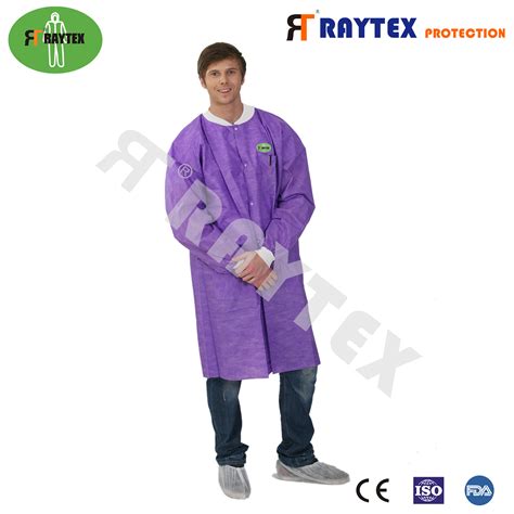 Colorful Disposable SMS Non Woven Lab Coat Non Woven Lab Coat With