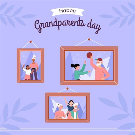 Free Vector Flat Grandparents Day Illustration