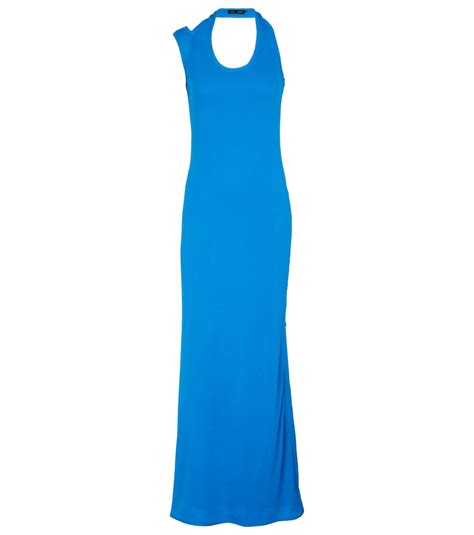 Halterneck Jersey Maxi Dress In Blue Proenza Schouler Mytheresa