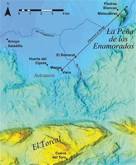 Shaded Relief Map Showing The Locations Of The Sites Mentioned In The