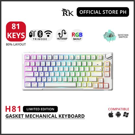 Royal Kludge RK H81 RGB Wireless Hot Swap Gasket Mechanical Keyboard