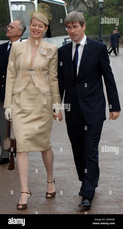 Lady Helen Taylor And Husband Tim Arrive St Georges Chapel Windsor