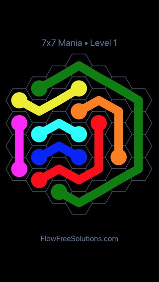 Flow Free Hexes X Mania Level Puzzle Solution And Answer Flow