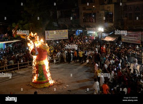 burning ravana effigy Dussehra festival, jodhpur, rajasthan, India, Asia Stock Photo - Alamy