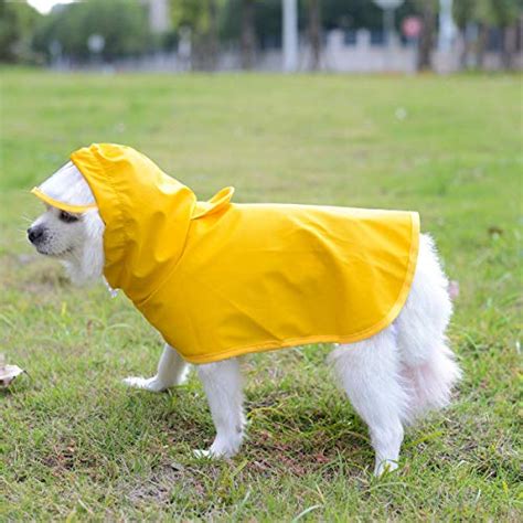 Chaqueta Impermeable Para Perro Con Capucha Y Agujero Para Correa