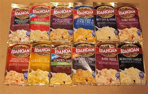 Lot Of 12 Pack Idahoan Flavored Instant Mashed Potatoes 4 Ozpack Assortment Ebay