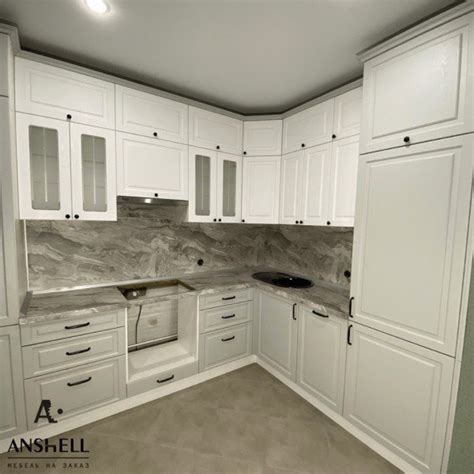 Белая угловая кухня | Корпусная мебель на заказ недорого в Великом ...