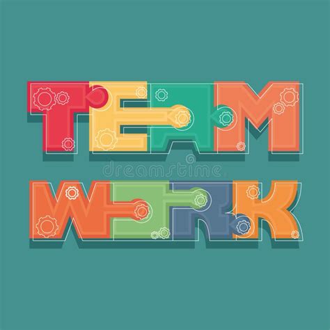 Puzzle Pieces with Letter Shapes Teamwork Concept Vector Stock Vector ...