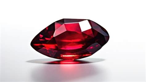 Premium AI Image | A red gemstone with a diamond cut out.