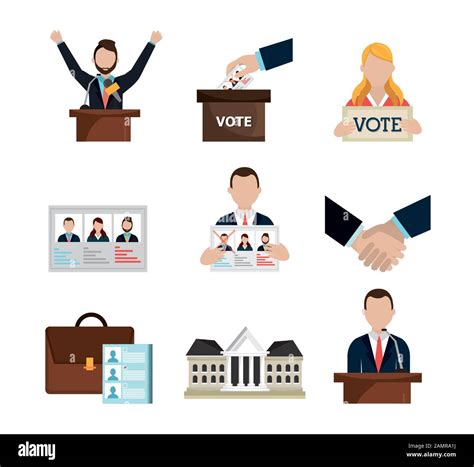 Vote Democracy Of Set Icons Stock Vector Image Art Alamy