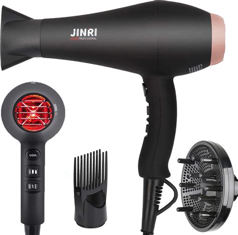 Jinri Hair Dryer Professional Salon Ionic Blow Dryer With Concentrator