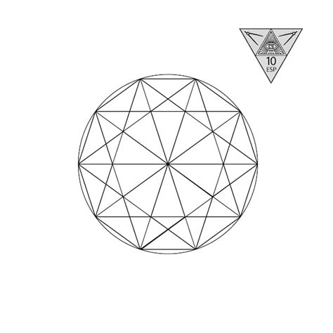 Geometria Sagrada Ilustra O Vetorial Isolada No Branco Geometria