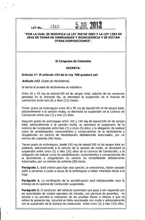 Pdf Procuradur A General De La Naci N Rep Blica De Colombia Ley