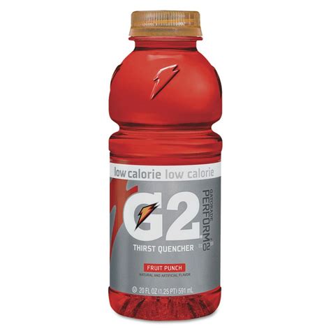 Gatorade G2 Perform 02 Low Calorie Thirst Quencher Fruit Punch 20 Oz